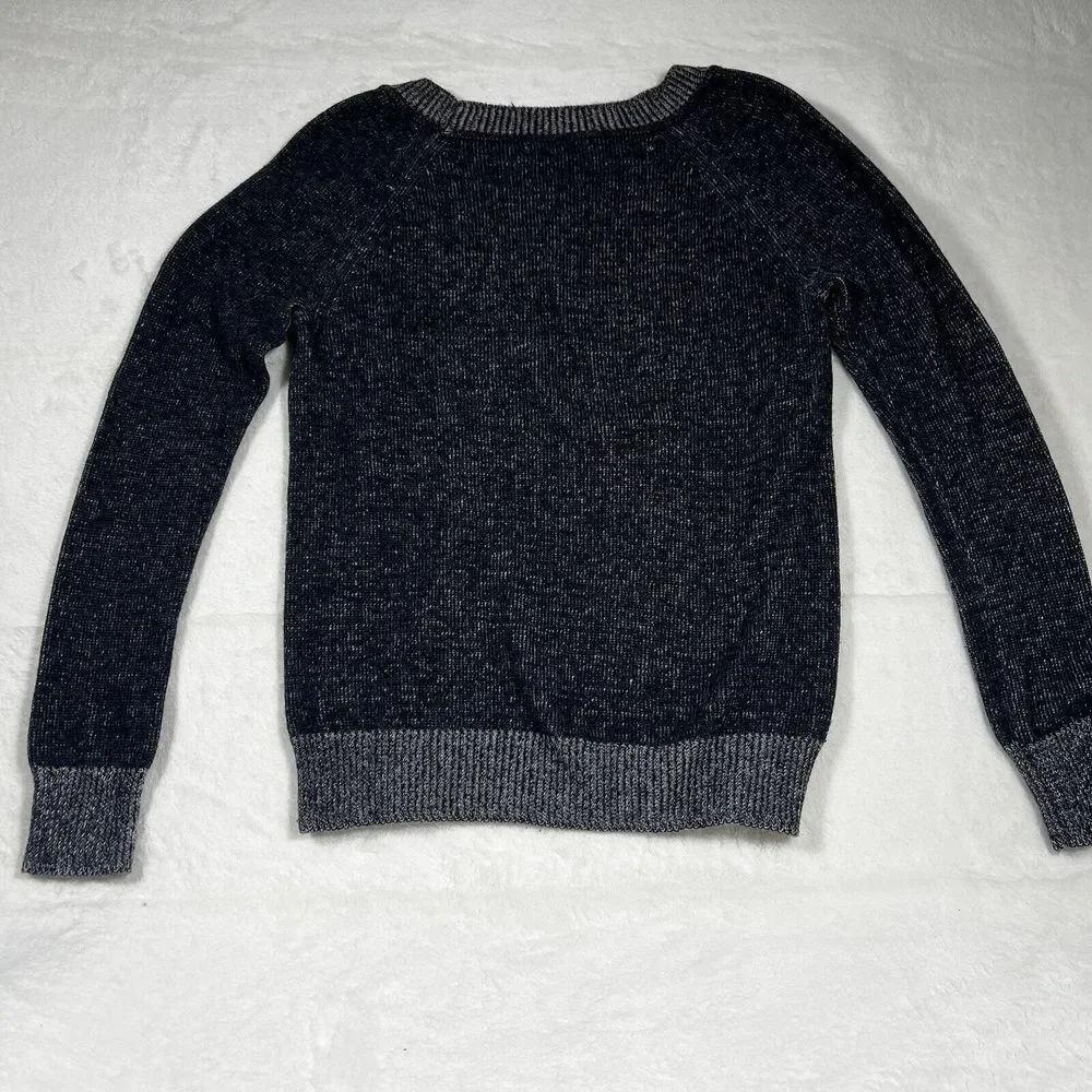 Women's Gap Crew Neck Long Sleeve Blue Wool Blend Sweater Small Y2K‎ Gorpcore
